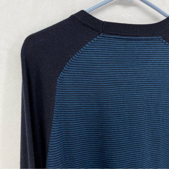 Ted Baker London Striped Raglan Jumper Navy Blue Wool Blend Women’s 4 Sweater - Picture 2 of 10